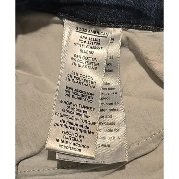 Good American Women's 4/27 Dark Wash Good Legs Stretch Denim Jeans - Picture 9 of 13